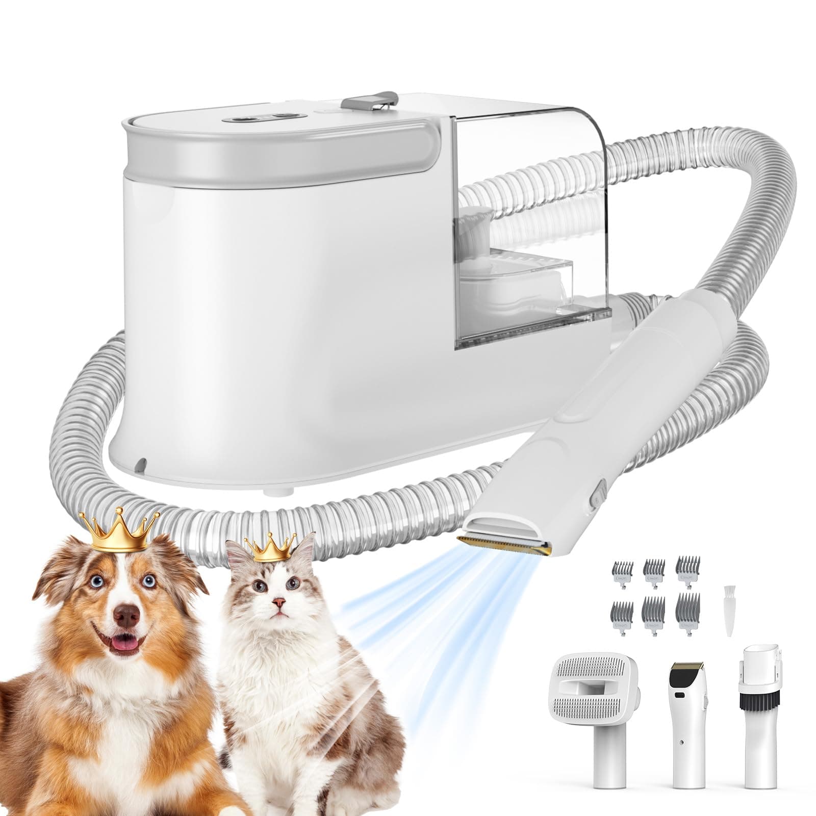 5-in-1 Dog Grooming Vacuum with Clipper