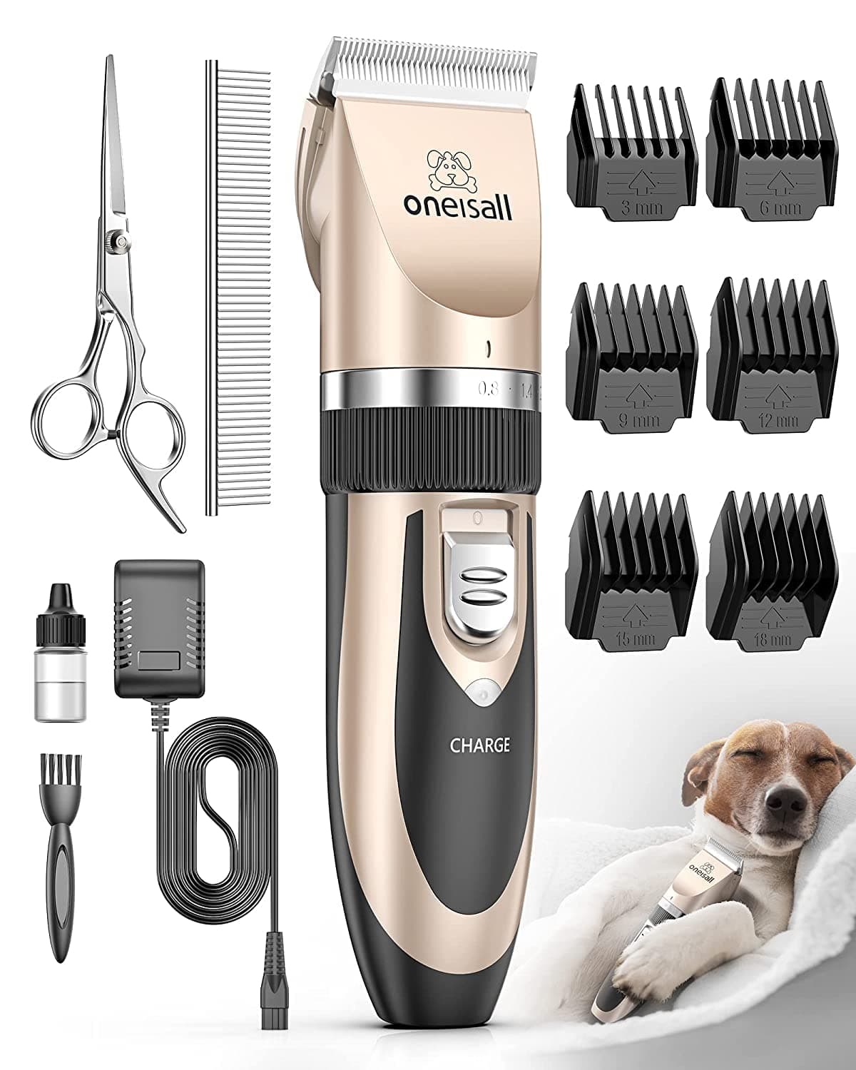 oneisall Cordless Dog Clippers Grooming Kit product image