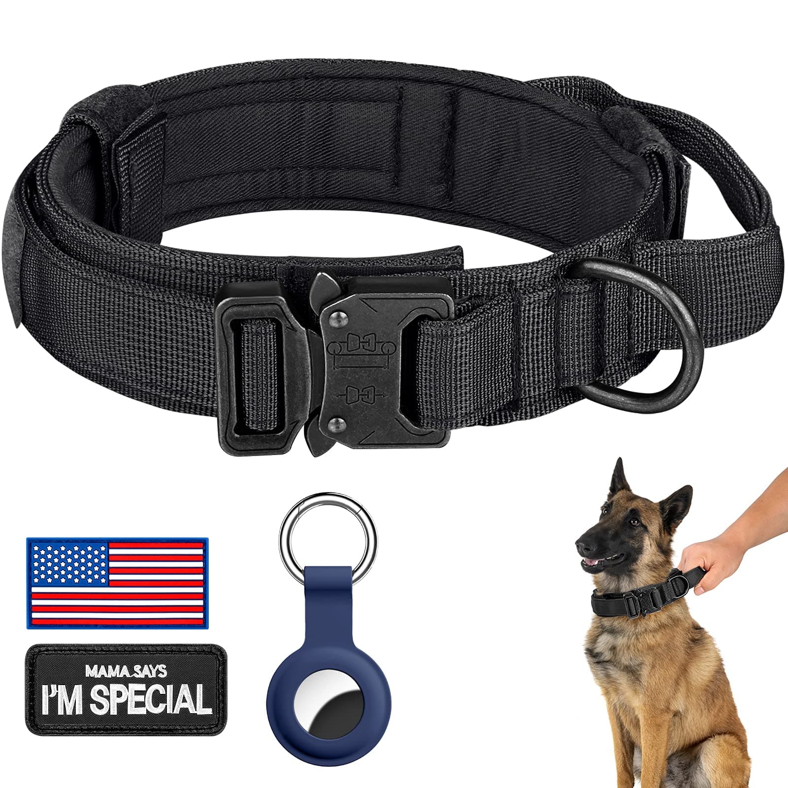Tactical Military Nylon Dog Collar with Control Handle product image